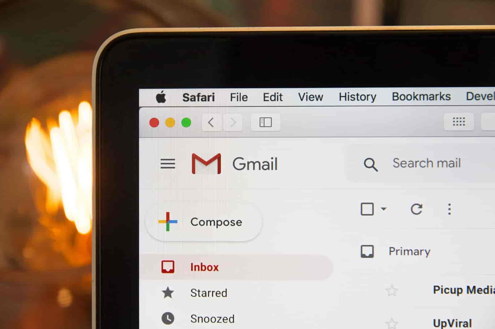 Gmail screen