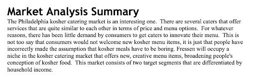 Market Analysis Summary
