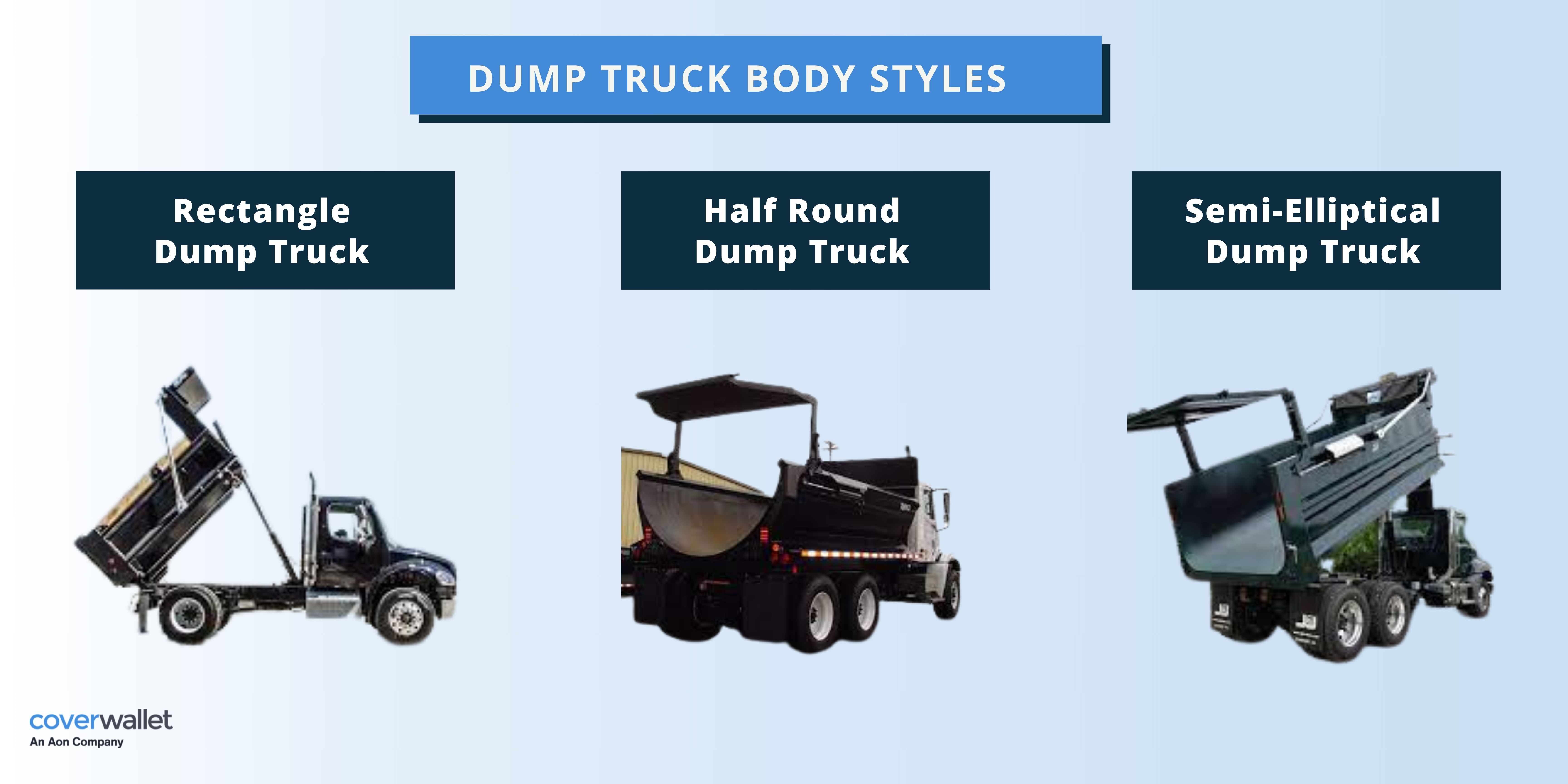 Dump truck body styles