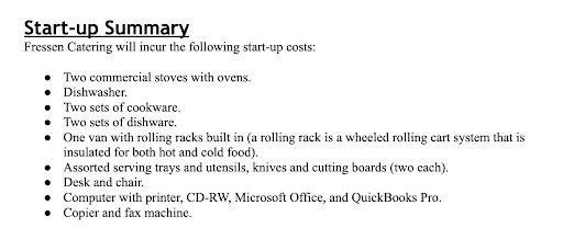 Startup costs