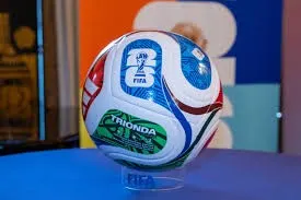 Live broadcast of FIFA World Cup 2026, showing a football stadium with fans cheering and players on the field.