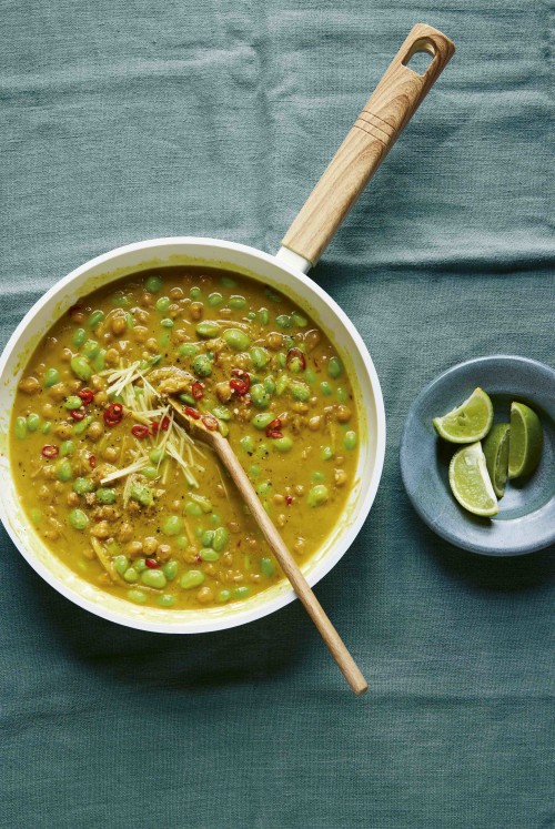 15-Minute Chickpea, Edamame And Miso Stew