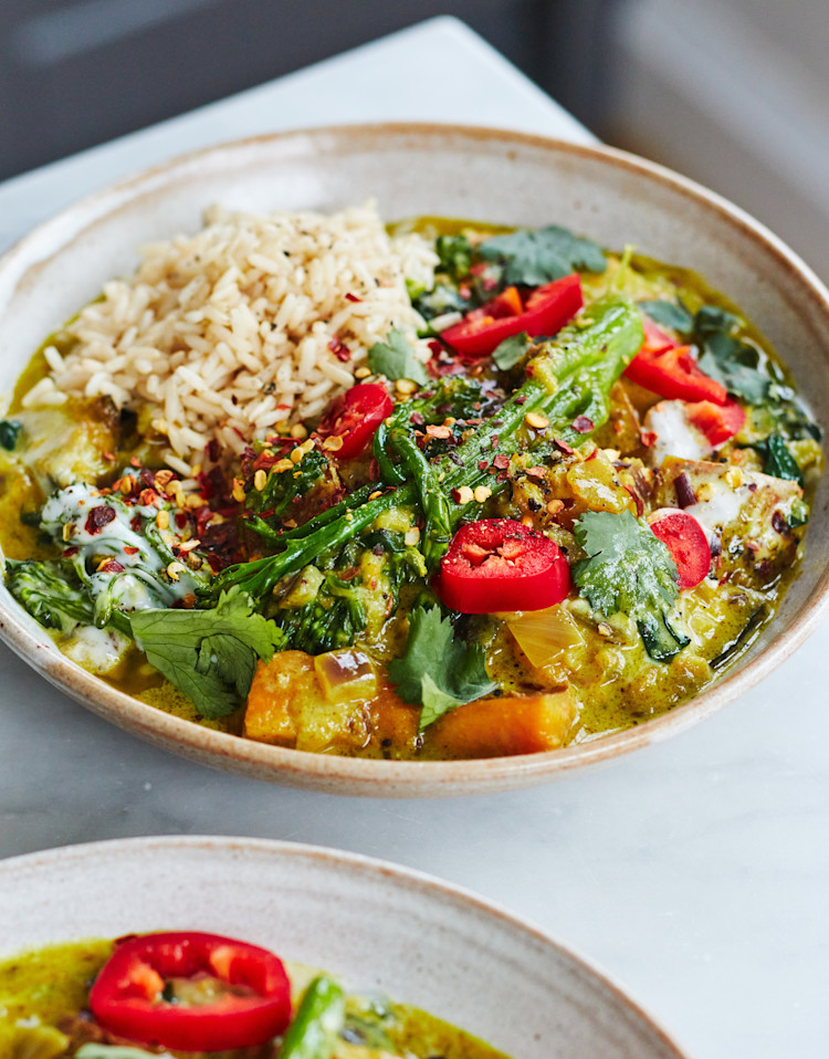Aubergine, Broccoli & Sweet Potato Curry
