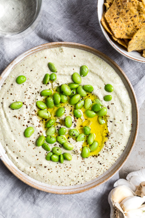 Creamy Artichoke & Edamame Dip