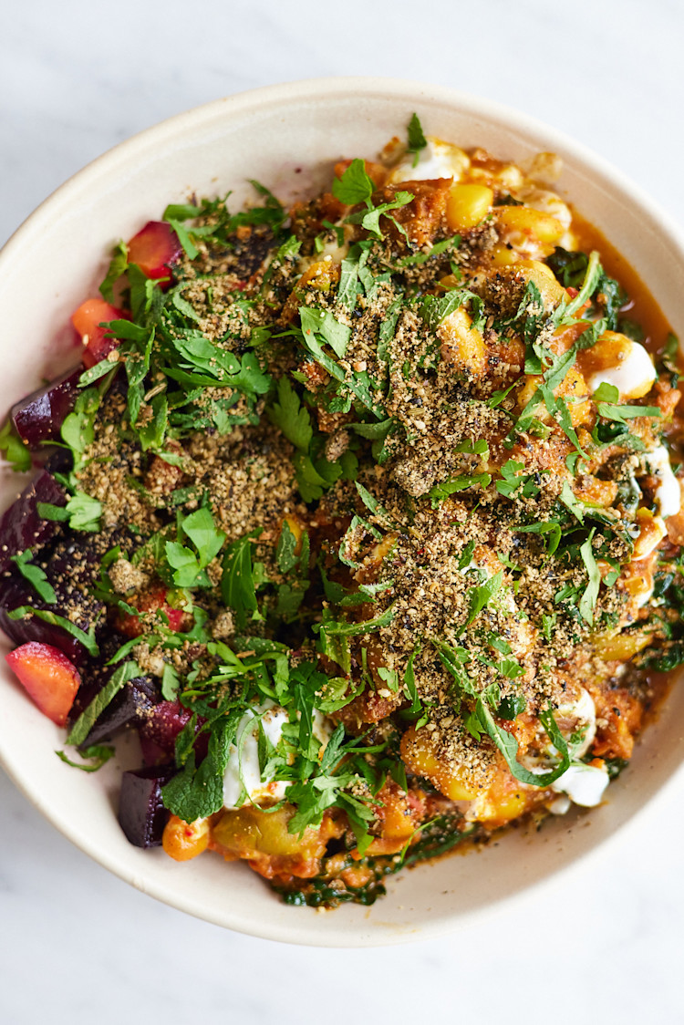 Butter Bean, Apricot & Tomato Stew With Maple Carrots & Beetroot
