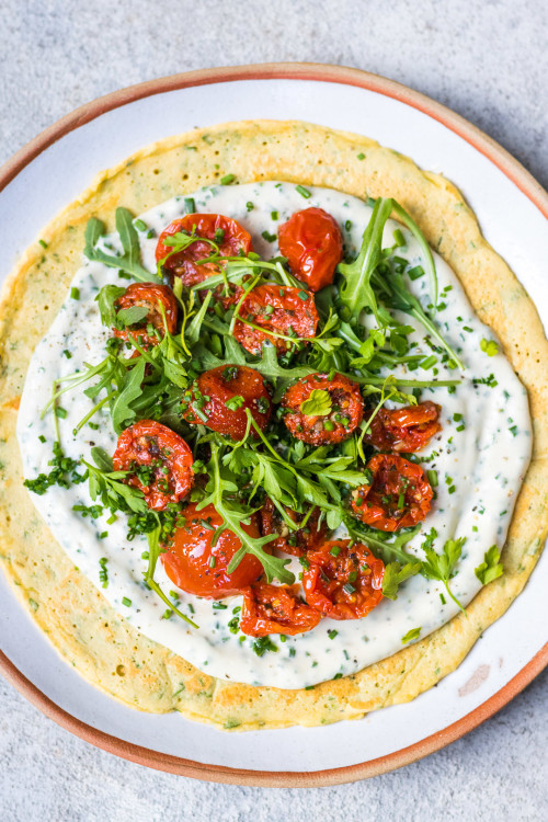 Simple Crêpes With Chive & Cashew Cream 