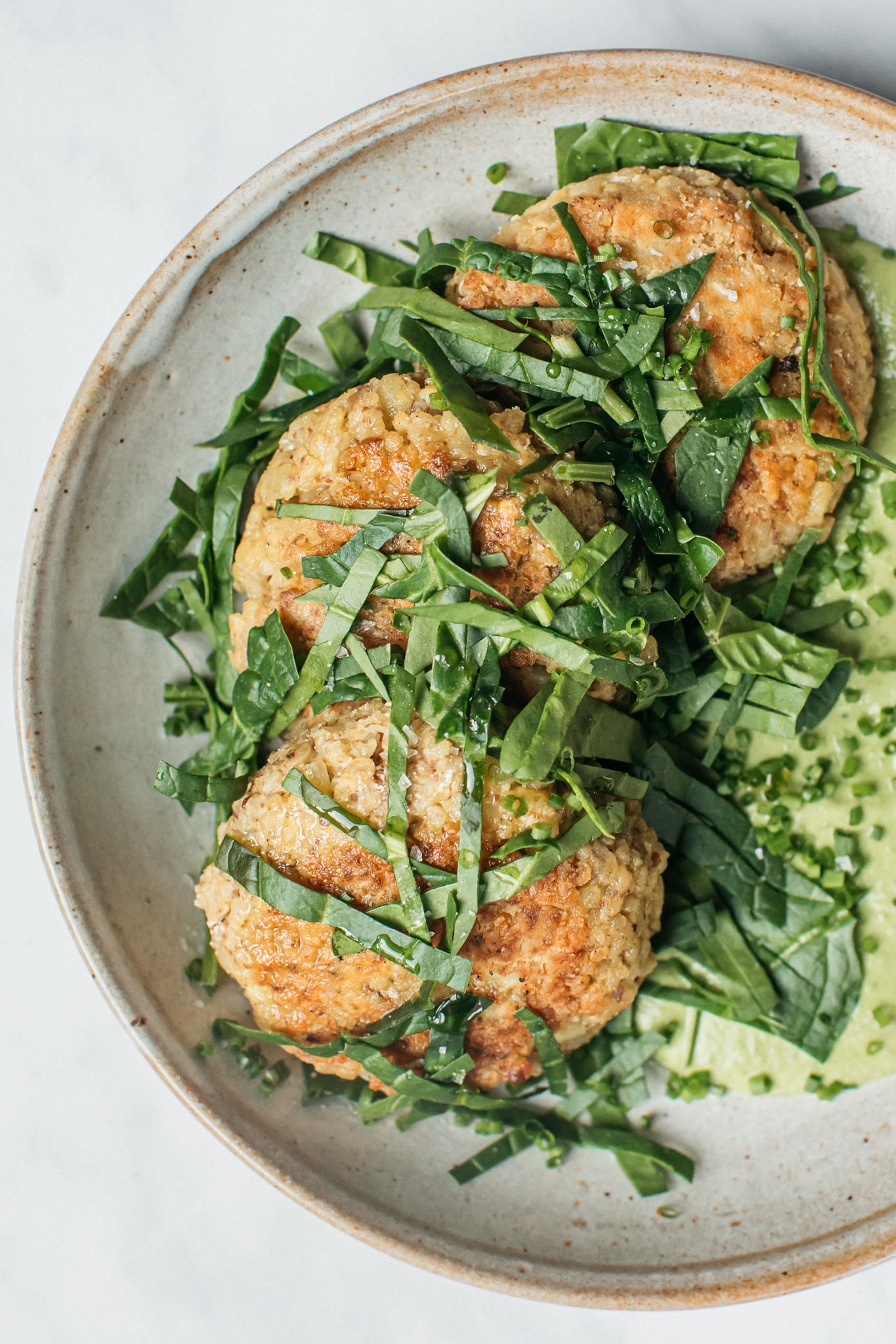 Quinoa Fritters With Minty Green Sauce Deliciously Ella
