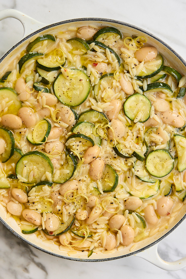 One-Pan Courgette & Butter Bean Orzo