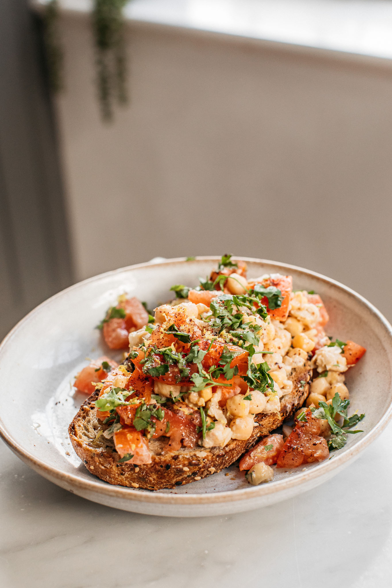 Sumac Tomatoes & Chickpeas on Toast Deliciously Ella (UK)