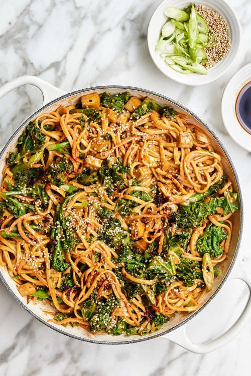 Spicy Udon Noodles With Chilli Tahini Sauce