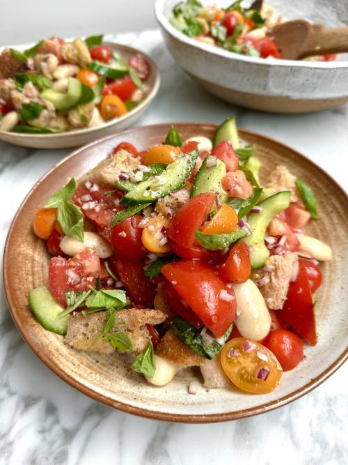 Easy Panzanella Salad With Butter Beans