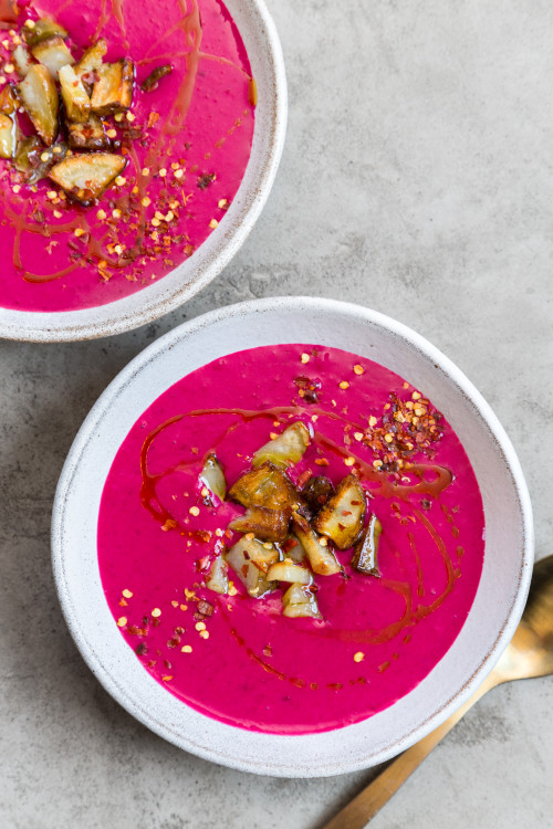 Roasted Beetroot & Potato Soup