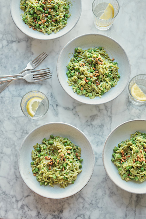 10-Minute Pea & Pesto Orzo