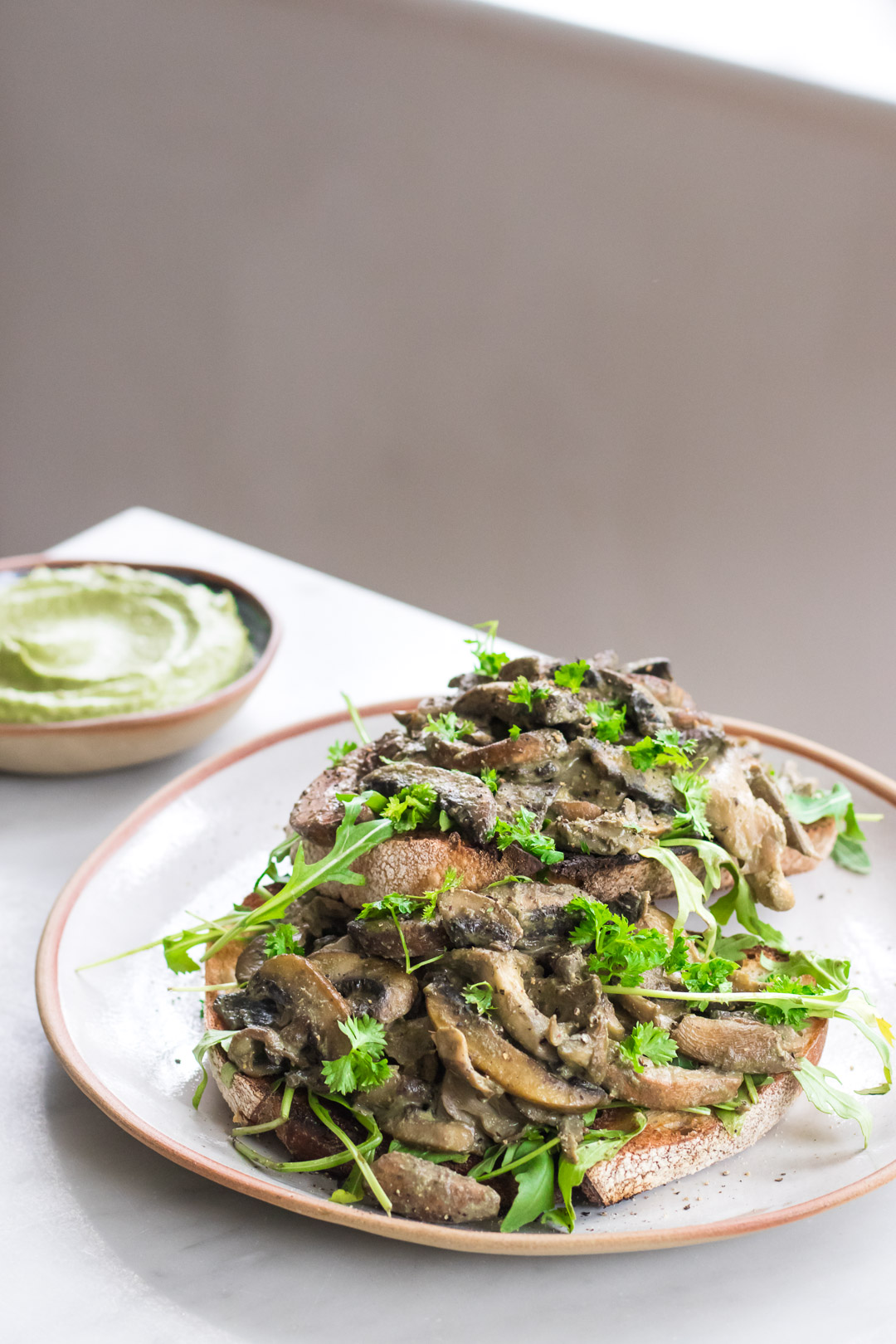 Pesto Mushrooms on Toast Deliciously Ella