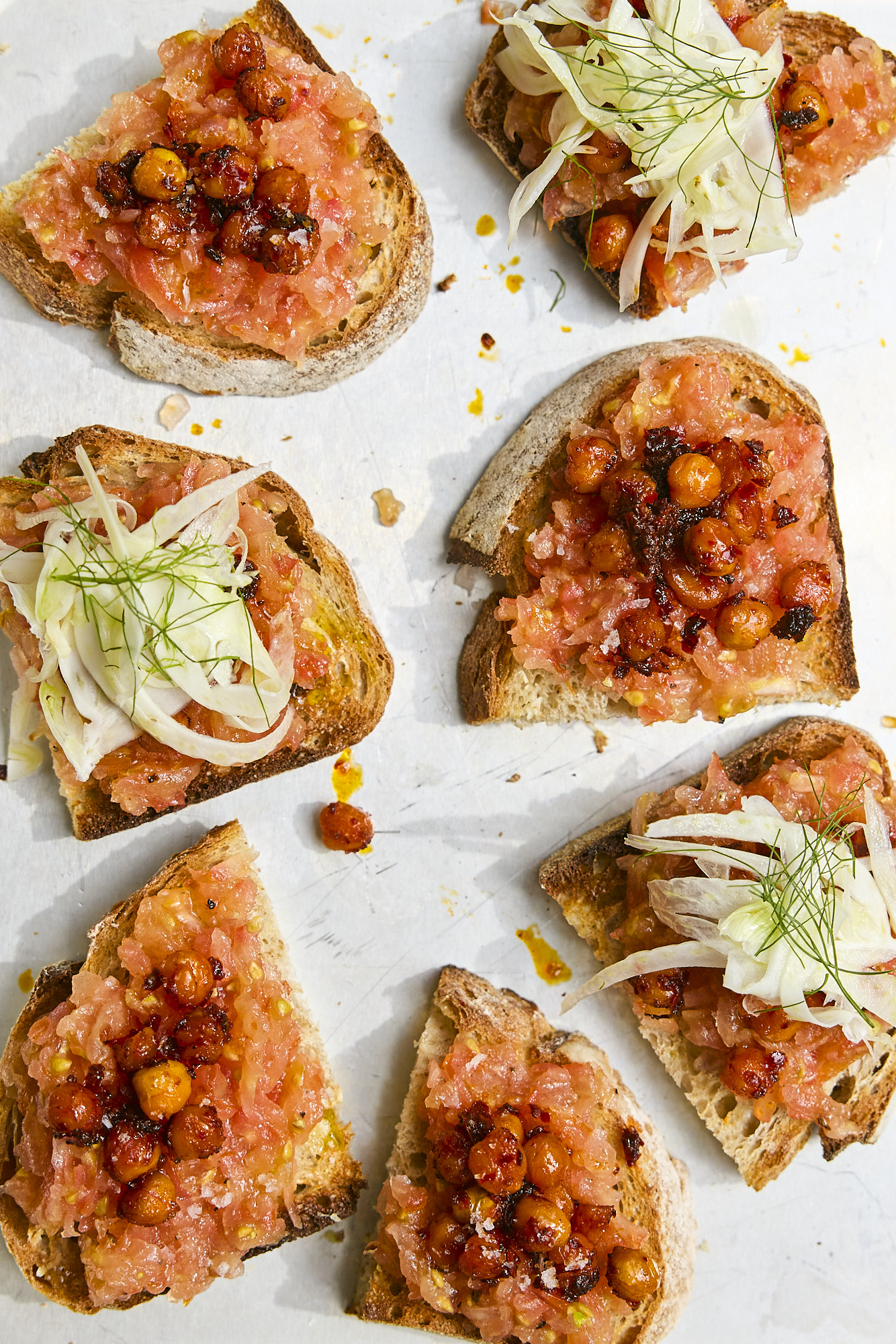 Pan Con Tomate with Crispy Chickpeas