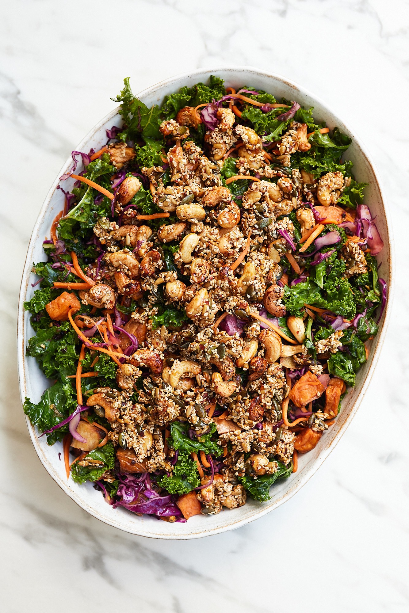 Crispy Lentil, Kale & Cashew Salad Deliciously Ella