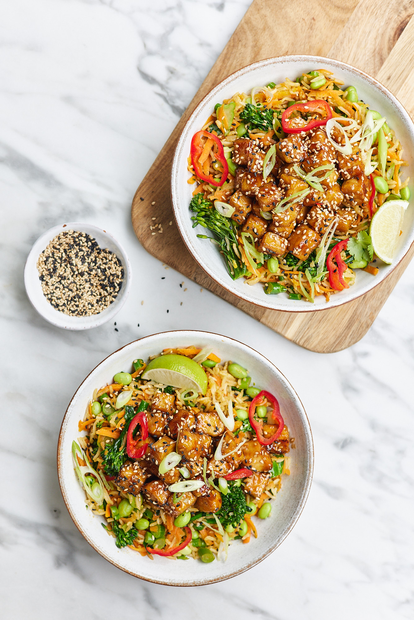 Veggie Fried Rice With Maple & Sesame Tofu - Deliciously Ella