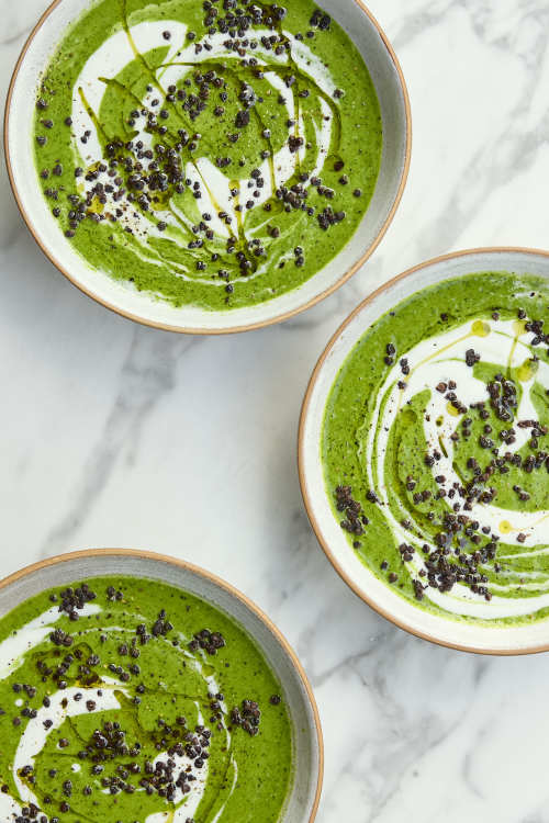 20-Minute Leek, Pea & Cavolo Nero Soup 