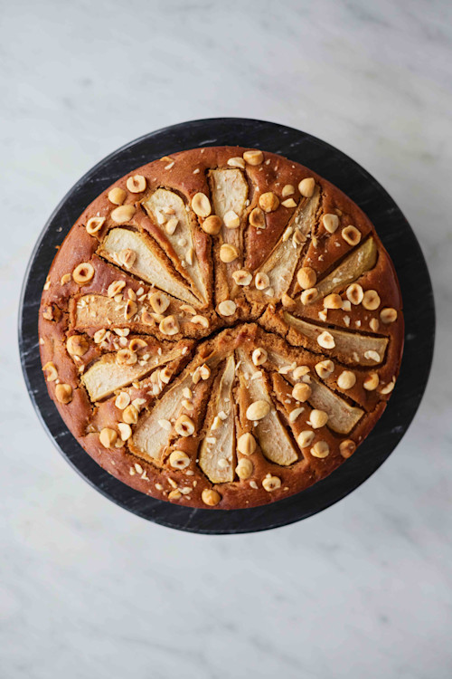 Pear, Ginger & Hazelnut Cake 