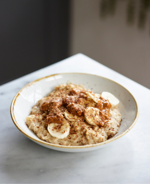 Oat & Quinoa Porridge With Banana & Peanut Butter
