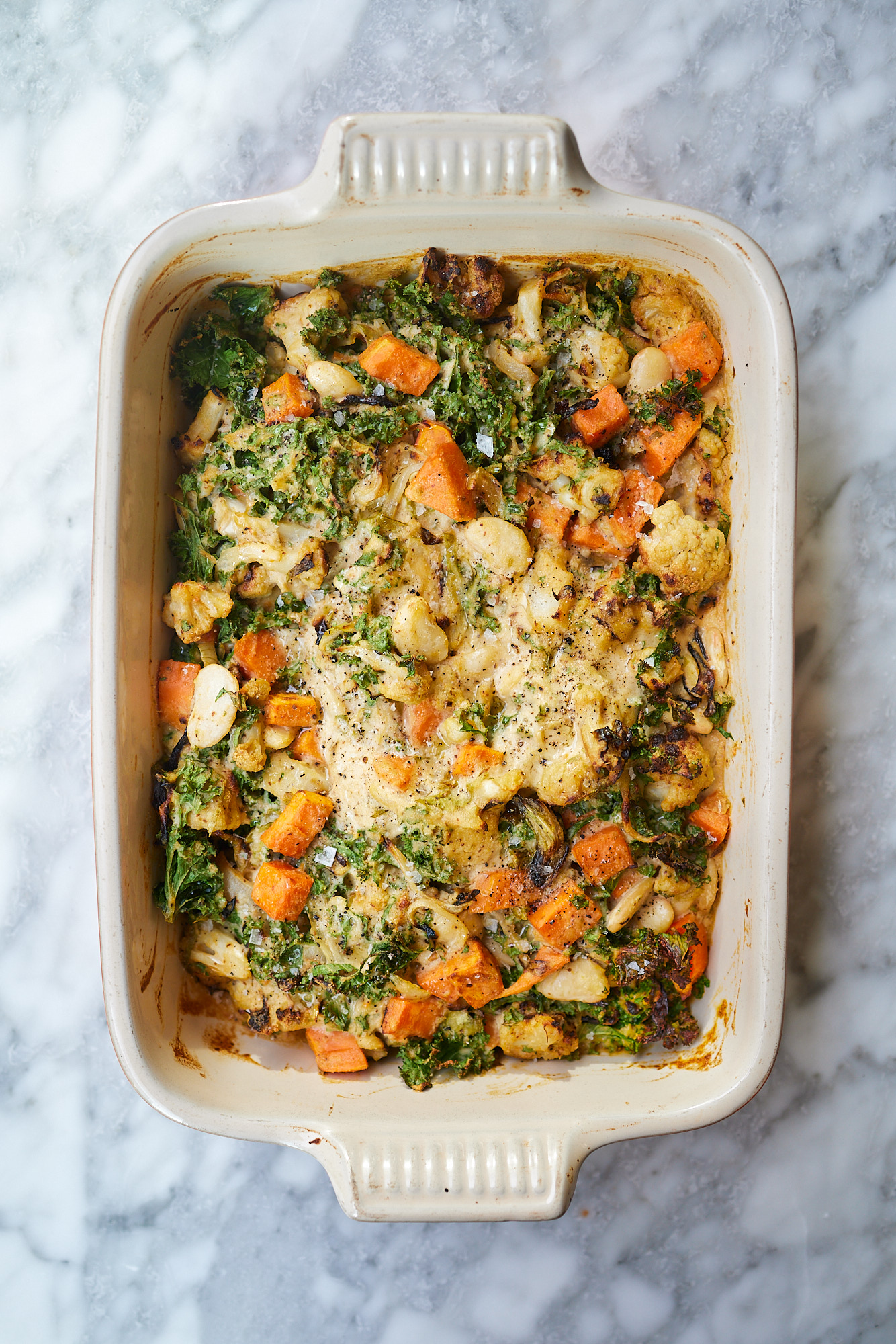 OnePan Cauliflower Cheese Bake Deliciously Ella