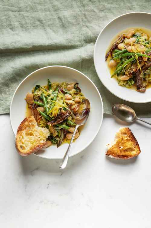 Cosy Roasted Shallot and Butter Bean Bowls