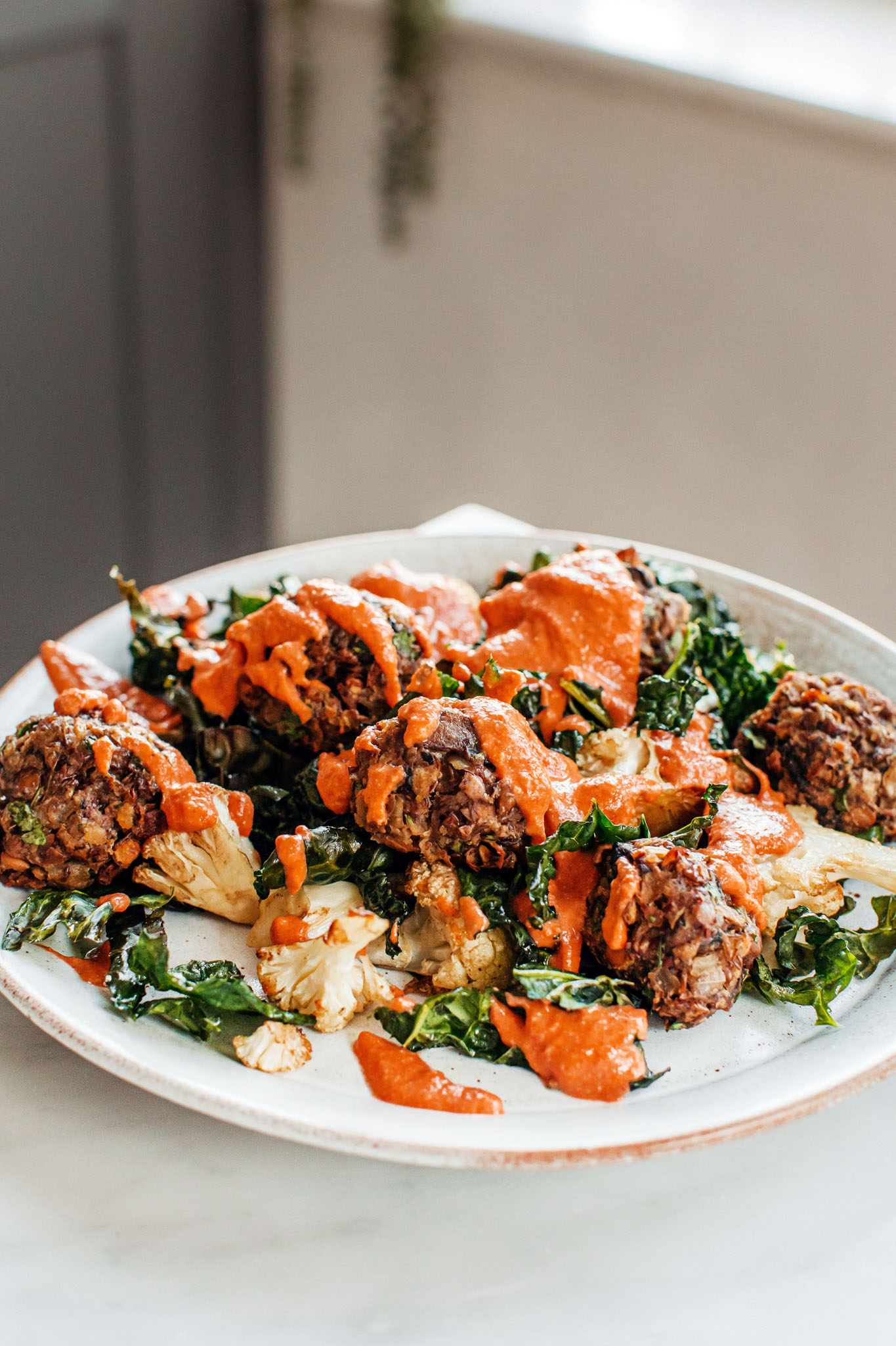 Mushroom Meatball Traybake Deliciously Ella