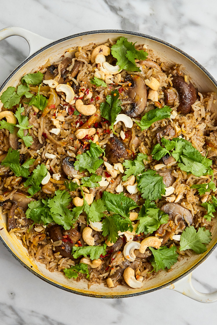 One-Pan Masala Mushroom Rice
