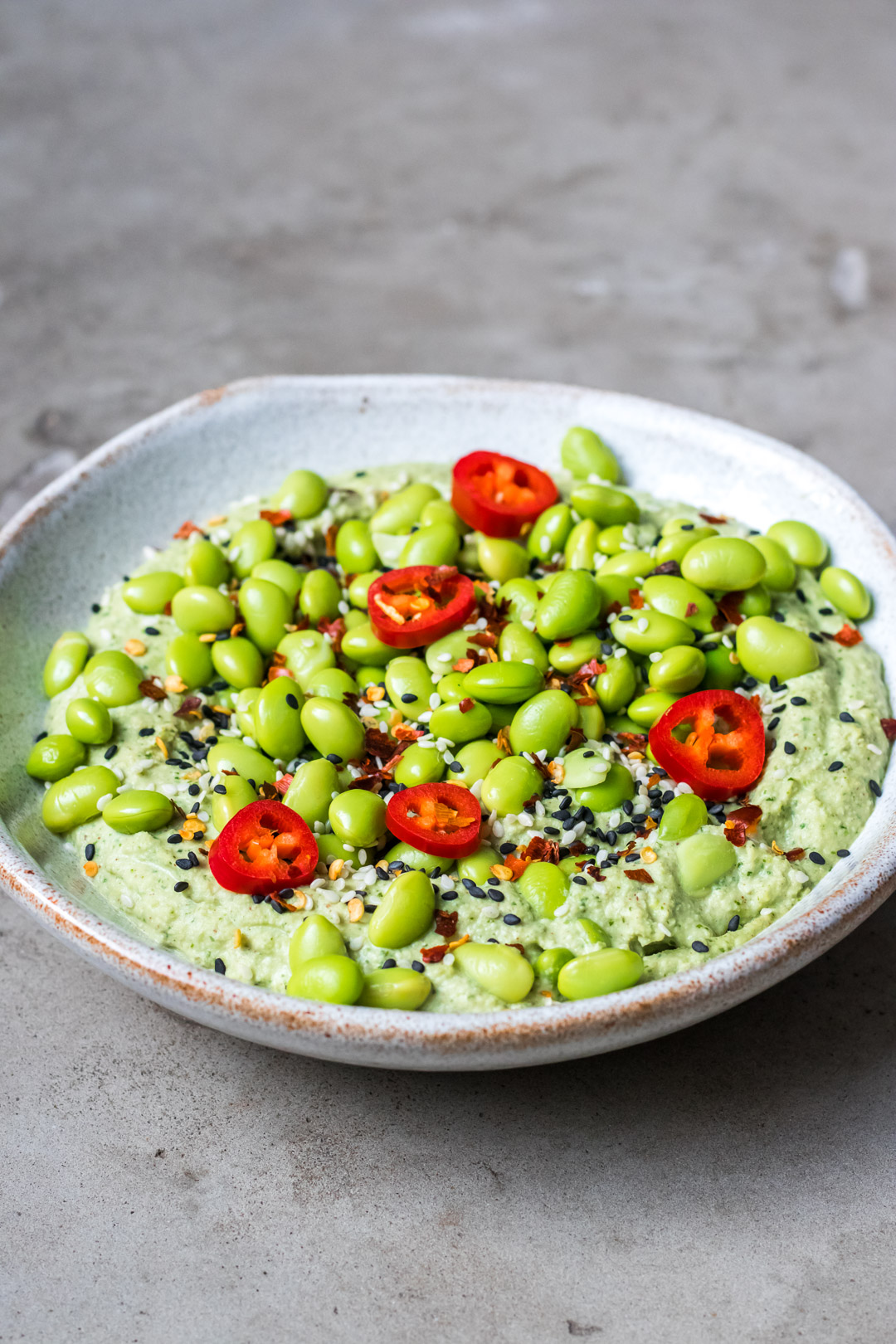 Spicy Edamame Dip Deliciously Ella