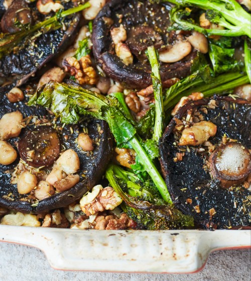 Portobello Mushroom & Butter Bean Traybake