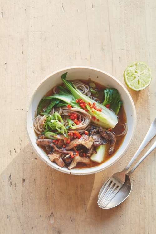 One-Pan Shiitake Noodle Broth