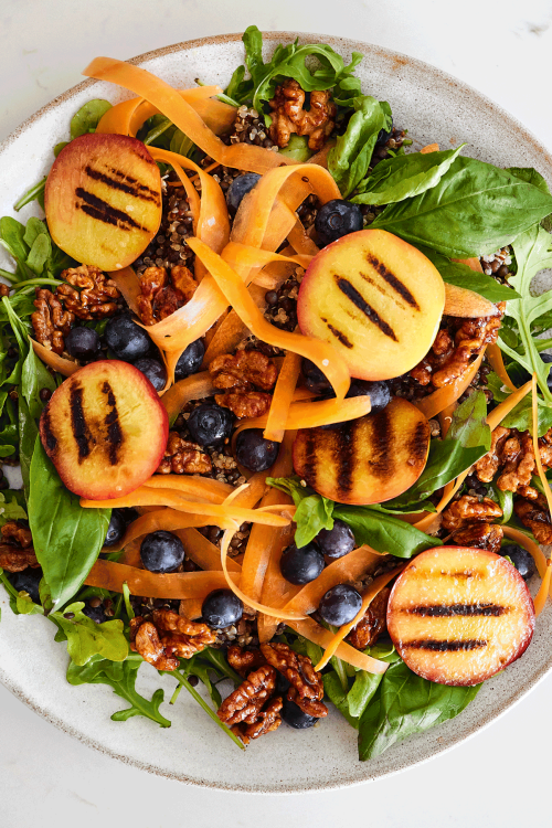 Grilled Nectarine Rainbow Bowl