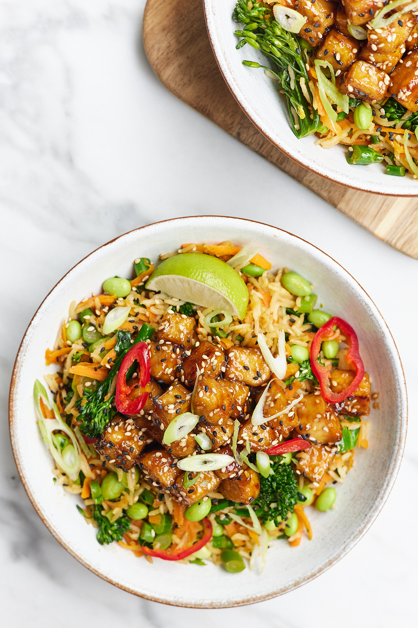 Veggie Fried Rice With Maple & Sesame Tofu - Deliciously Ella