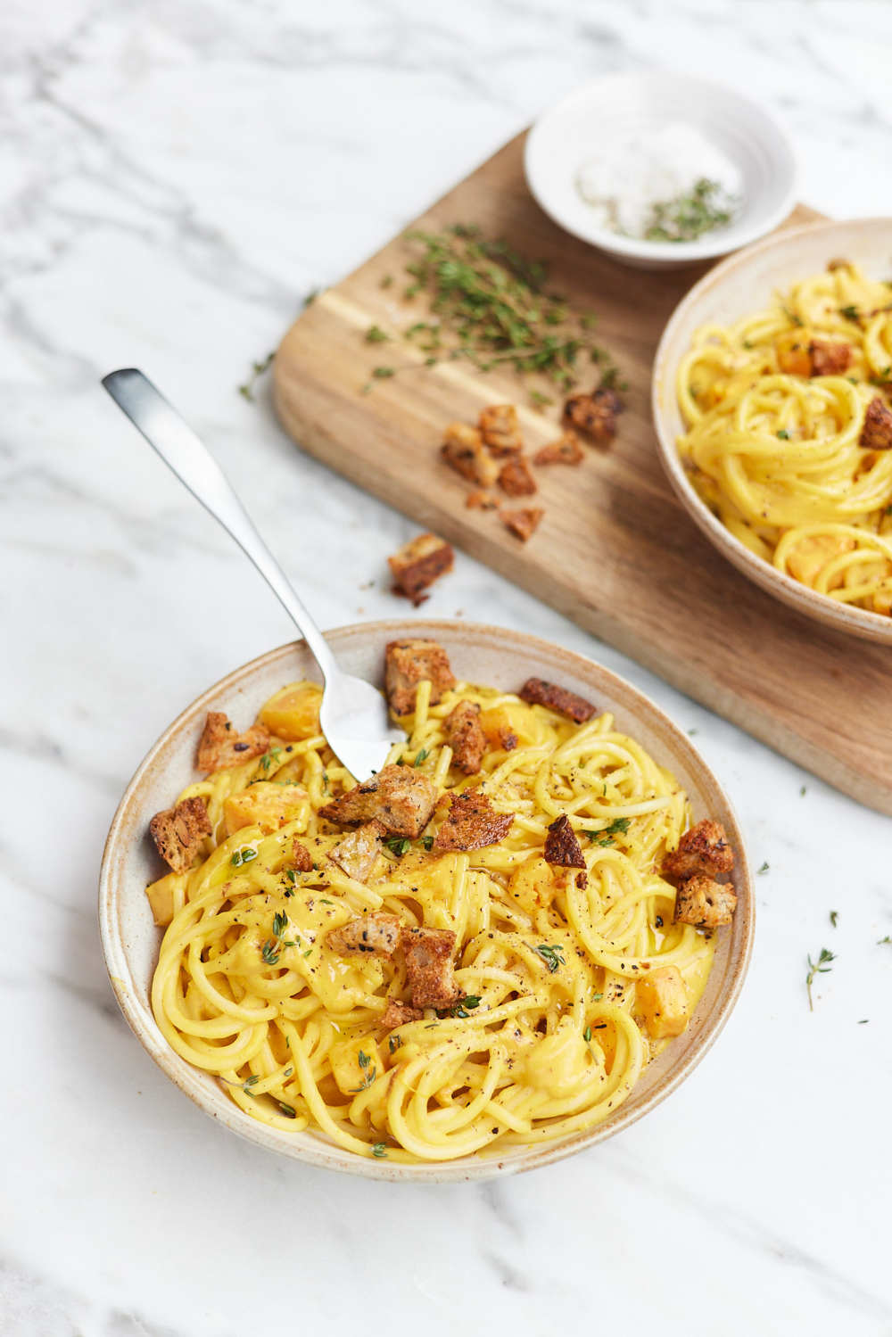 Roasted Squash Pasta With Crispy Paprika Crumbs