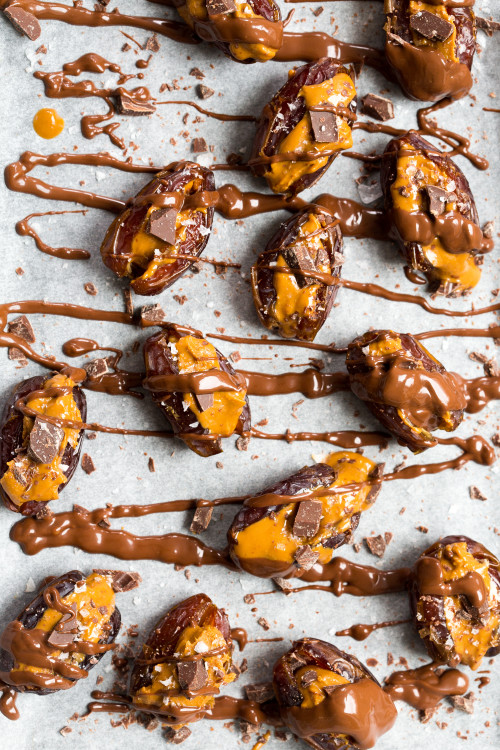 Almond Butter & Chocolate-filled Dates 