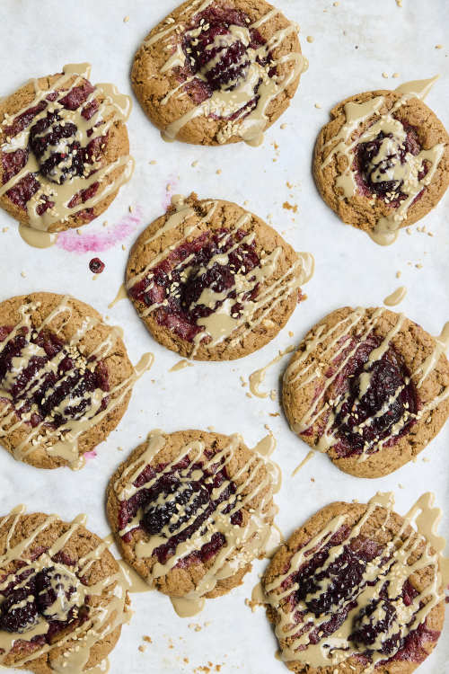 Blackberry & Almond Thumbprint Cookies