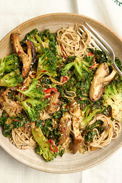 Weeknight Miso Noodles with Greens
