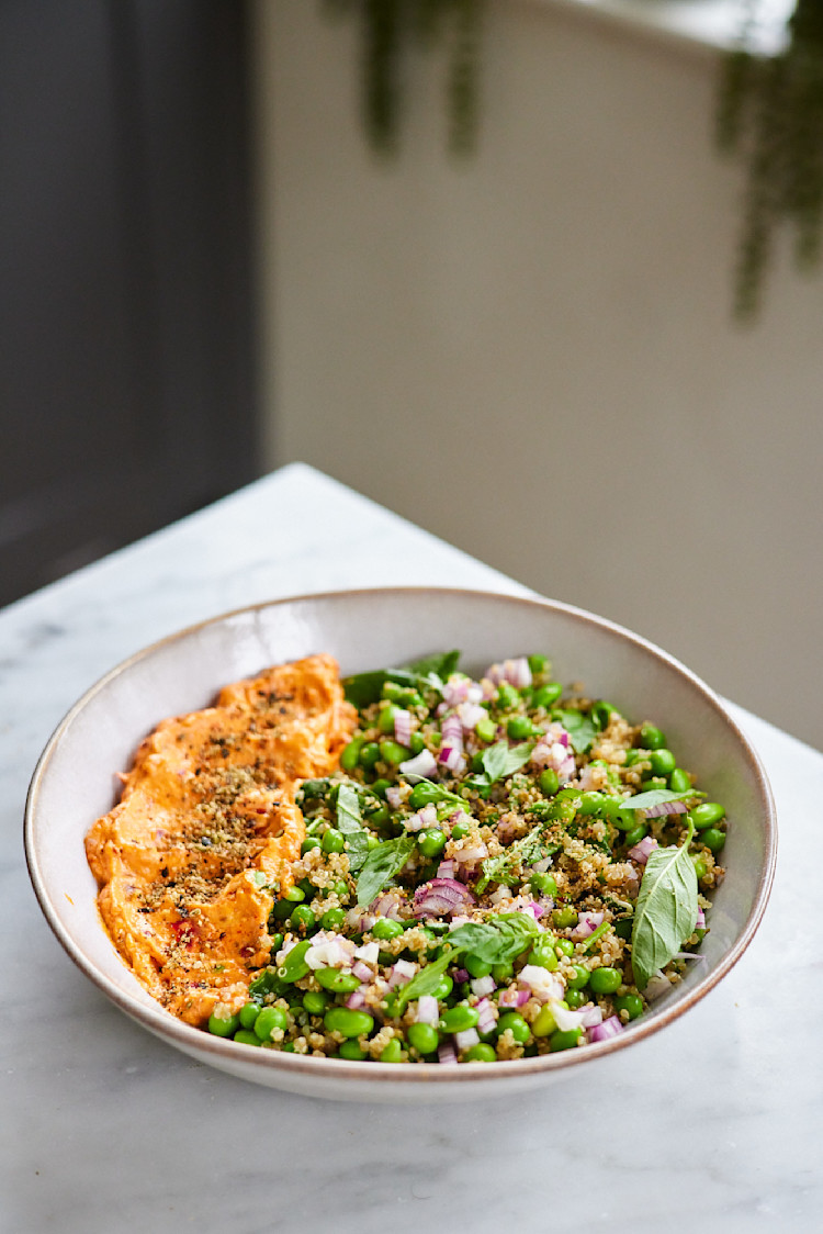Quick Pea & Edamame Salad