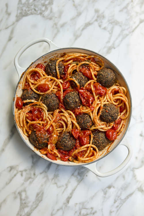 Easy Spaghetti & Veggie Meatballs