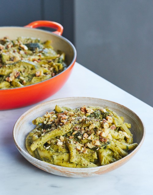 Roasted Courgette Pesto Pasta