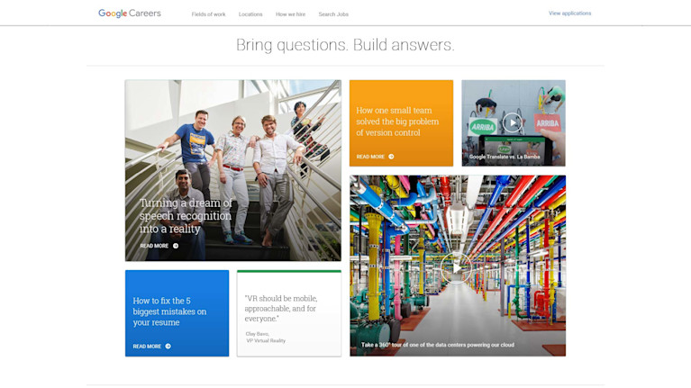 Google Careers Website - Video Thumb