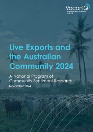 Live exports and the Australian community 2024