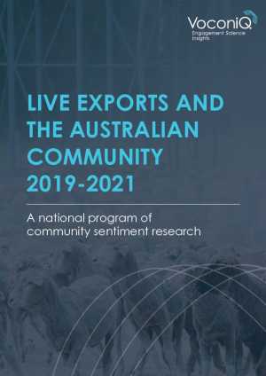 Live exports and the Australian community 2019-2021