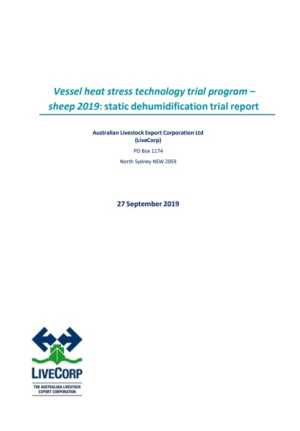 Vessel heat stress technology trial report