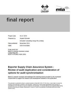 ESCAS - Review of audit duplication and consideration of options for audit synchronisation