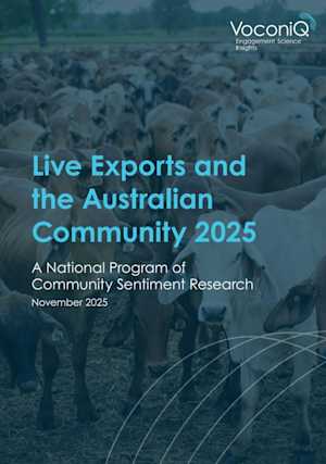 Live exports and the Australian community 2025
