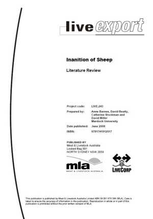 Inanition in sheep - A literature review