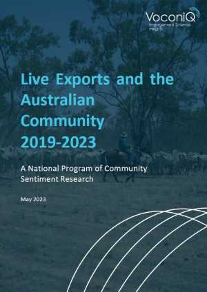 Live exports and the Australian community 2019-2023