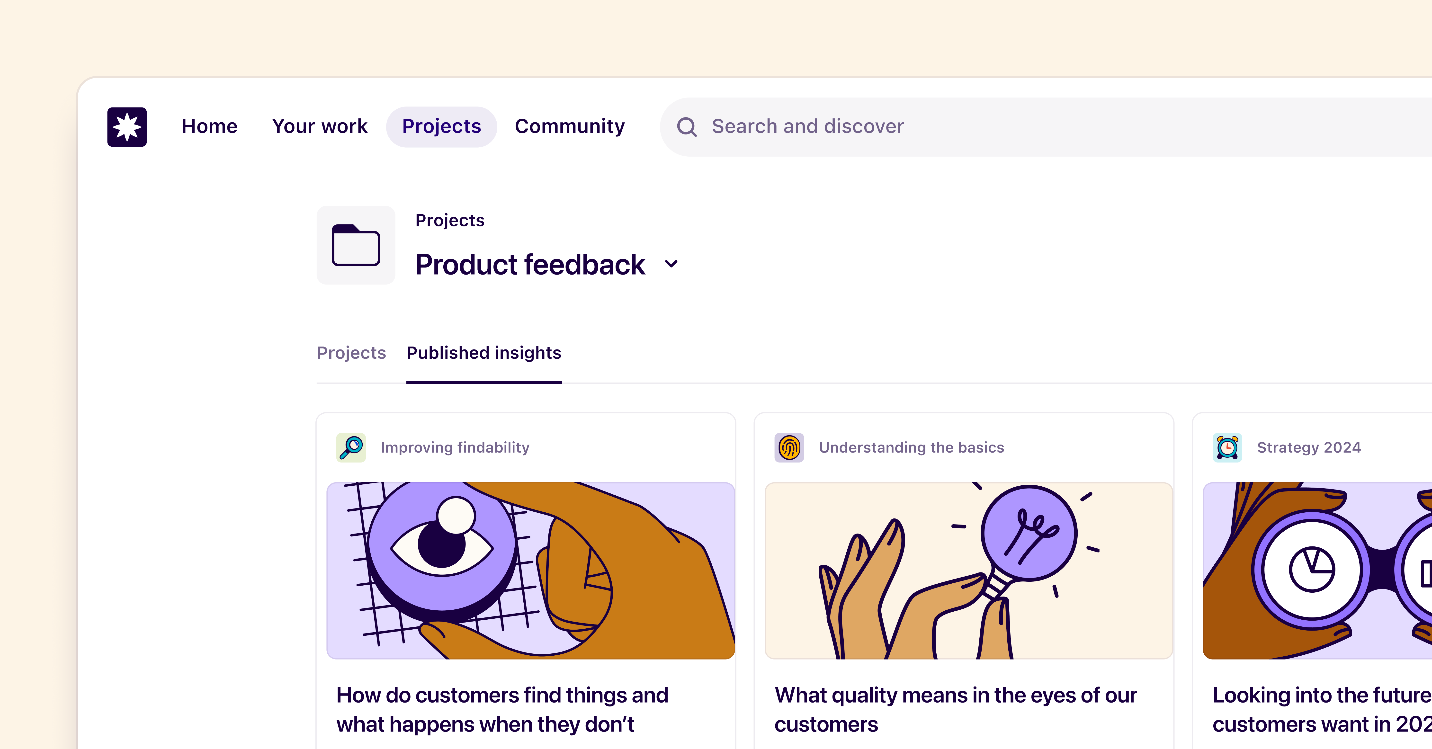Published insights within folders