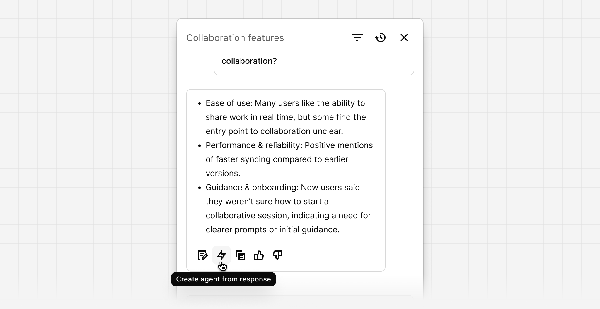 Create an Agent from chat 